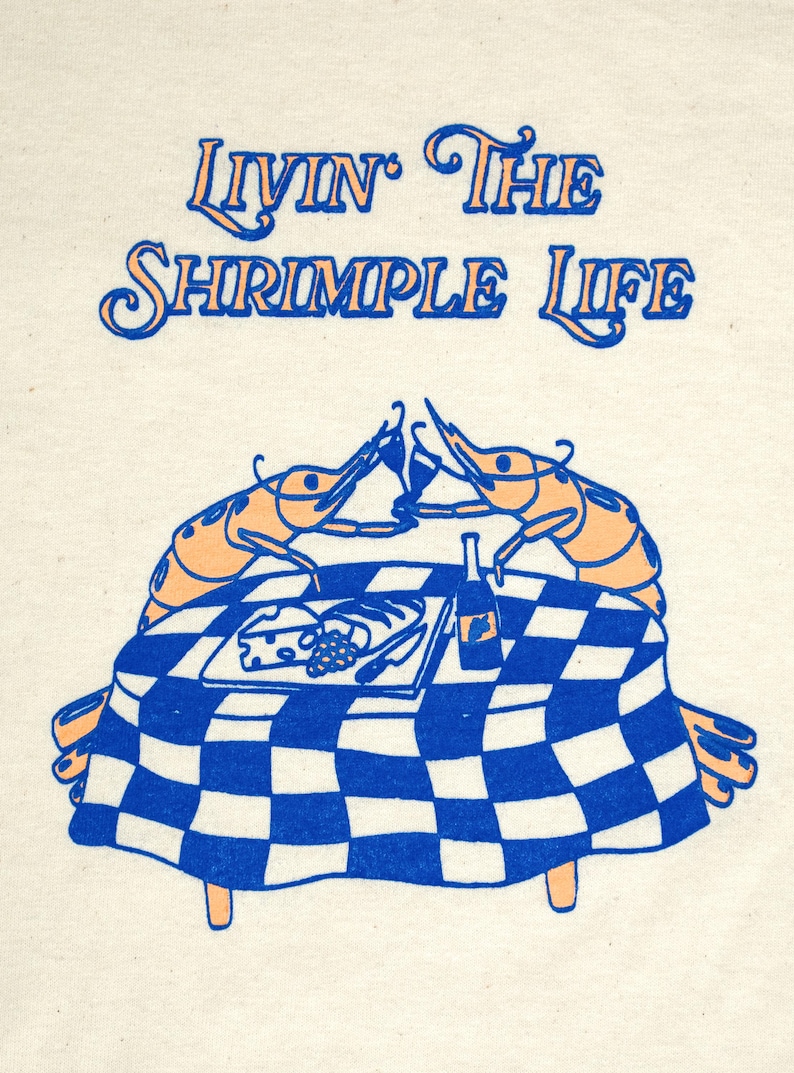 Camiseta unisex con estampado de camarones lustiger – Einzigartiges Shirt mit süßem Tier Motiv für den Sommer – La dolce Vita Sommer imagen 3