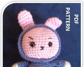 BT21 Cooky Hoodie Amigurumi Crochet Pattern only PDF