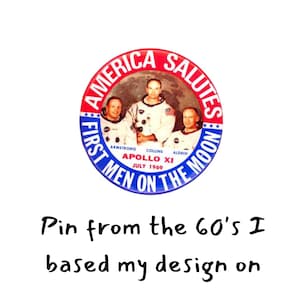 NASA Artemis II Pin Set – Moon Mission Crew Pinback Button 3-Pack image 3