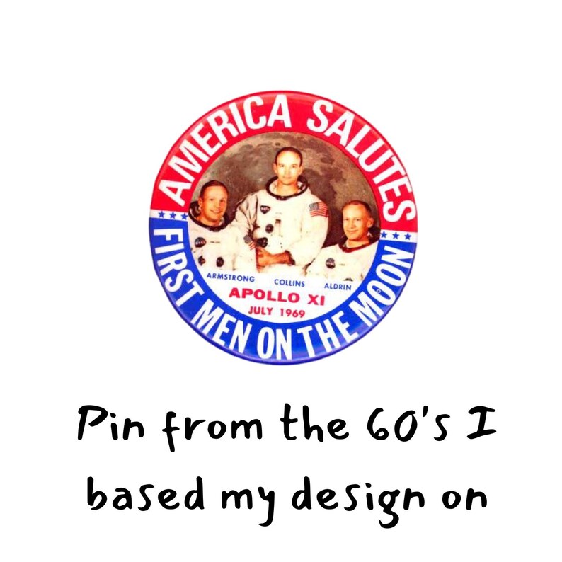 NASA Artemis II Pin Set – Moon Mission Crew Pinback Button 3-Pack image 3