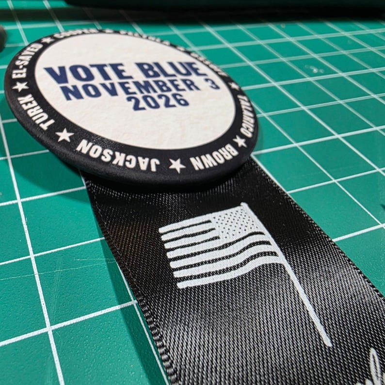 Blue Button Ribbon Vote Blue 2026 Button - Remember January 6th Ribbon, 2.25 Inch ...