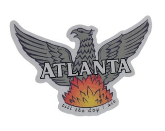 Atlanta Phoenix Sticker – Tattoo-Style Vinyl Decal – Waterproof Pride