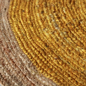 Jute Round Floor Rug | Home Decor Rugs | Boho living | Handwoven Jute Rug