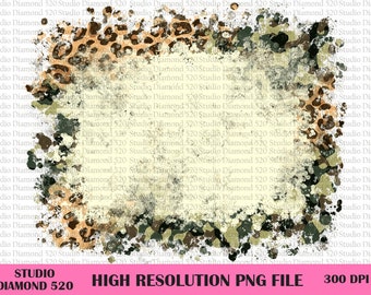 Leopard Camouflage Background Png, Western Military Pattern Cheetah Bleach Background Png, Camouflage Sublimation Png, Instant Download