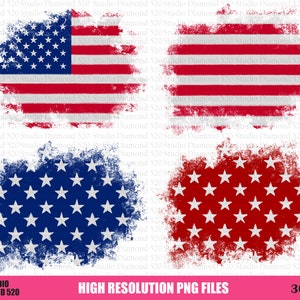 May include: Four digital images of the American flag in different styles. The first image is a red, white, and blue flag with stars in the blue canton. The second image is a red, white, and blue flag with stripes. The third image is a blue flag with white stars. The fourth image is a red flag with white stars.