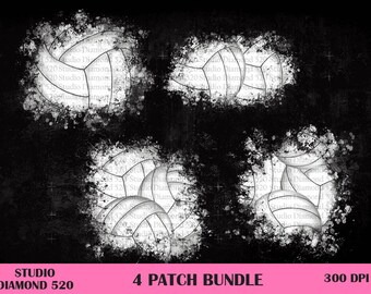 Volleyball Patch Bundle Png, 4 Volleyball Patches Png, Volleyball Patch Png,Volleyball Splash Png,Distressed Volleyball Png,Instant Download