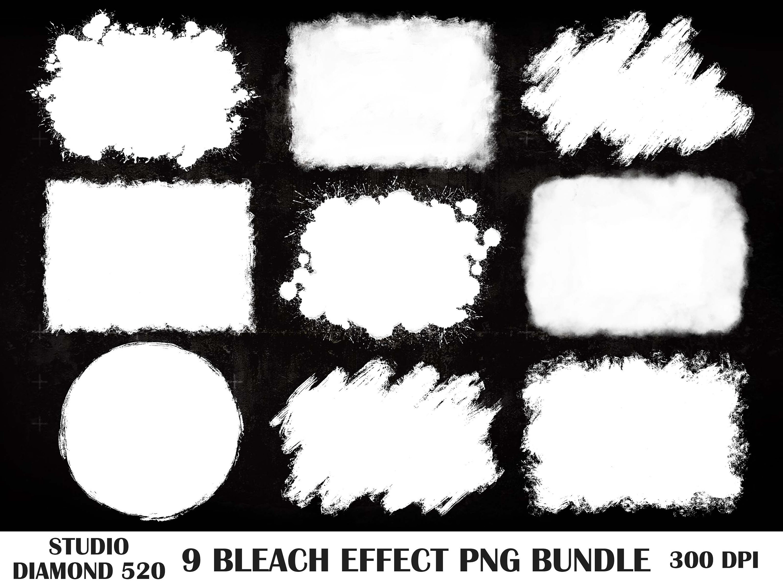 Bleach Effect Bundle Png Bleach Splash Effect Background Png Etsy