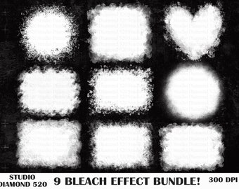 Paquete PNG con efecto de lejía, efecto de salpicadura de lejía, maqueta de camiseta desteñida, superposición de lejía, aerosol de lejía, descarga instantánea