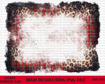 Christmas Leopard Black Glitter Plaid Bleach White Splash Background Png, Christmas Background Png, Christmas Sublimation, Instant Download