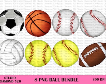 Bälle Png, Ball Bündel Png, Volleyball Png, Fußball Png, Fußball Png, Baseball Png, Softball Ball Png, sofortiger Download