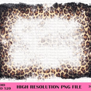 Leopard Background Bleach Effect Png, Distressed Western Background Png, Grunge Leopard Black Glitter Background Png, Instant Download