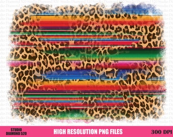 Western Leopard Serape Background Png, Cheetah Serape Distressed Background Sublimation, Western Background Clipart, Instant Download