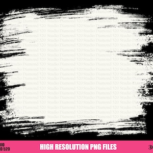 May include: An abstract black and white design with a textured brushstroke effect. The image shows a rectangular shape with white brushstrokes against a black background. The text "STUDIO DIAMOND 520" and "HIGH RESOLUTION PNG FILES" is visible.