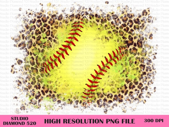 Leopard Softball Background Png Distressed Softball Cheetah - Etsy