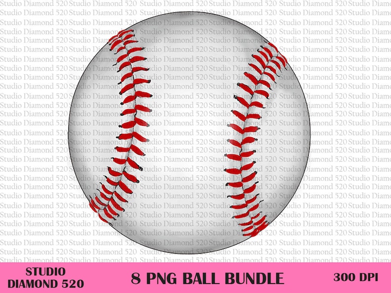 May include: A white baseball with red stitching. The baseball is a digital illustration.