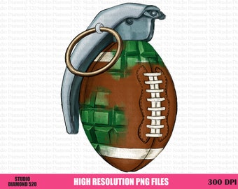 Hand Drawn American Football Hand Bomb Png, Bomb Sports Team Png, Football Ball Sublimation, Sport Clipart, Instant Download
