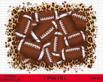 American Football Leopard Distressed Background Png, American Football Backsplash Png, American Football Sublimation, Instant Download