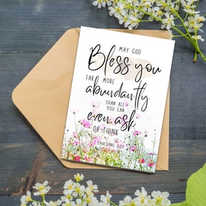 Cartão de aniversário para impressão para ela, cartão de escritura para esposa, cartão de encorajamento de versículo bíblico para igreja, cartão religioso católico para mãe