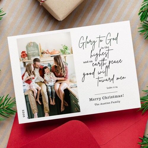 Religious Christmas Cards With Photo Christian Christmas Card - Etsy