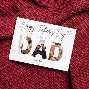 Biglietto per la festa del papà con foto, divertente festa del papà, biglietto di auguri per papà, felice festa del papà, biglietto per papà, modello Canva modificabile, personalizzato