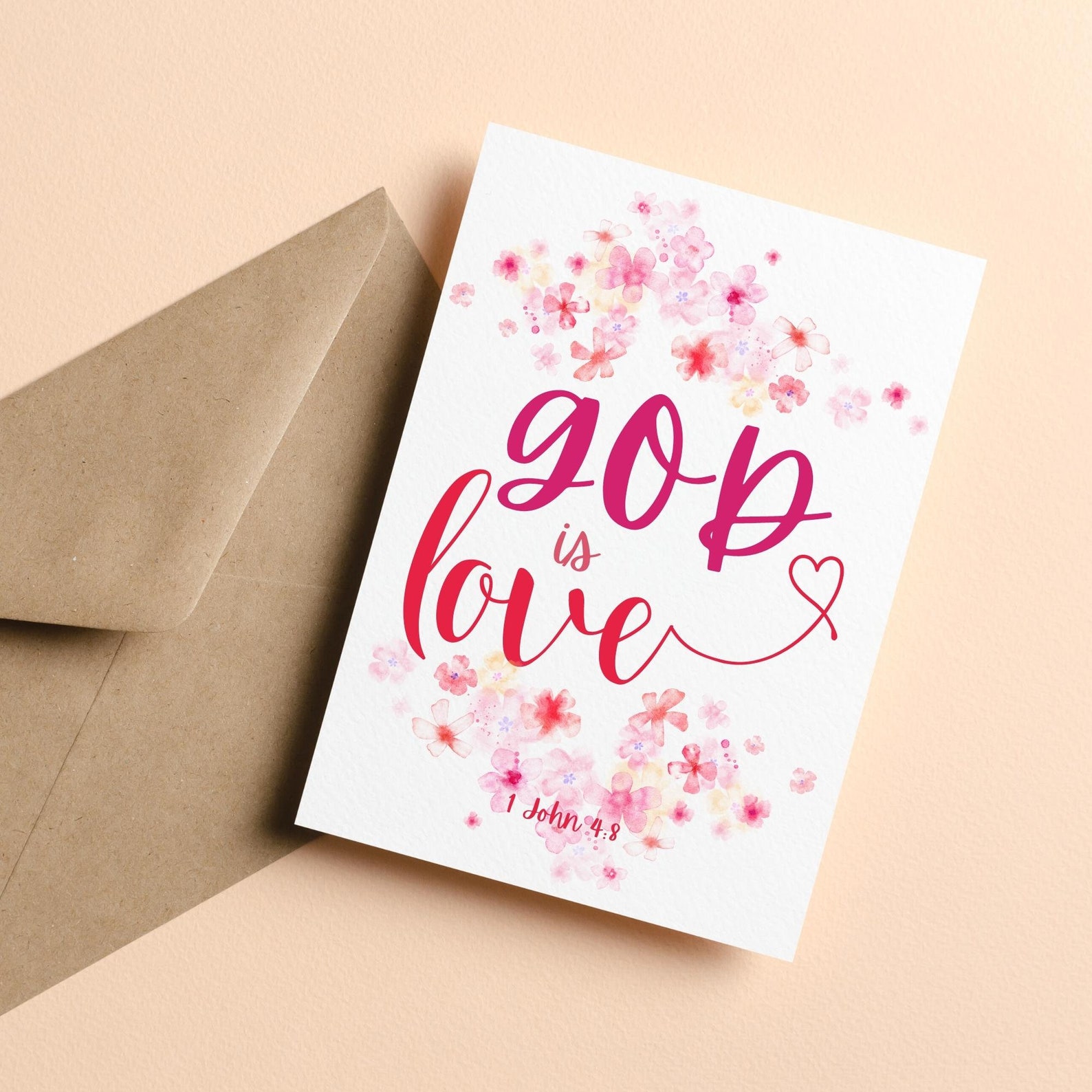 Set of 4 Scripture Valentine Cards, Printable Valentine Cards ...