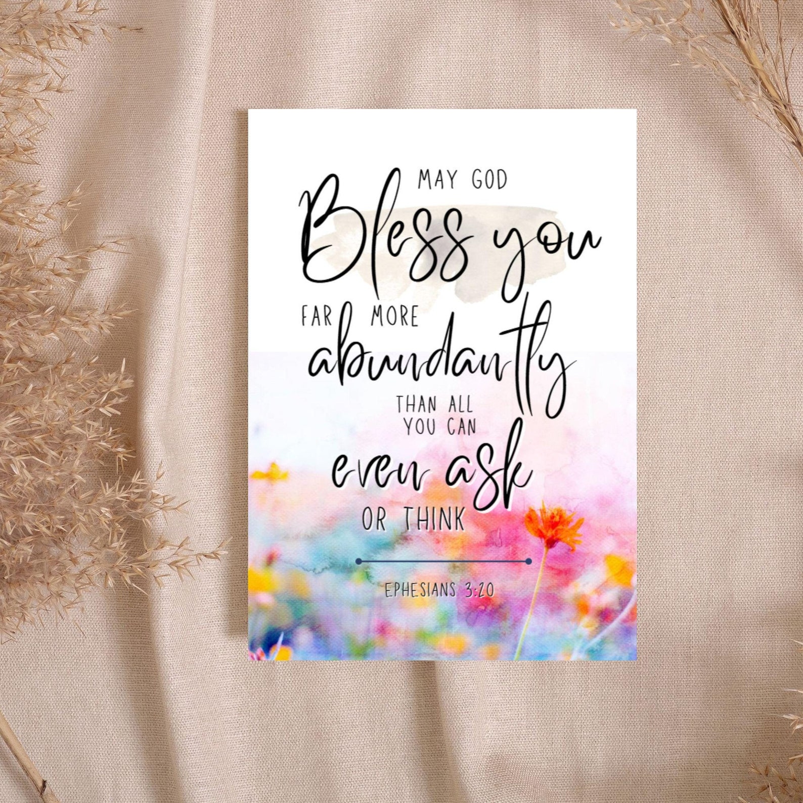 Scripture Birthday Card for Her: Religious Encouragement (digital ...