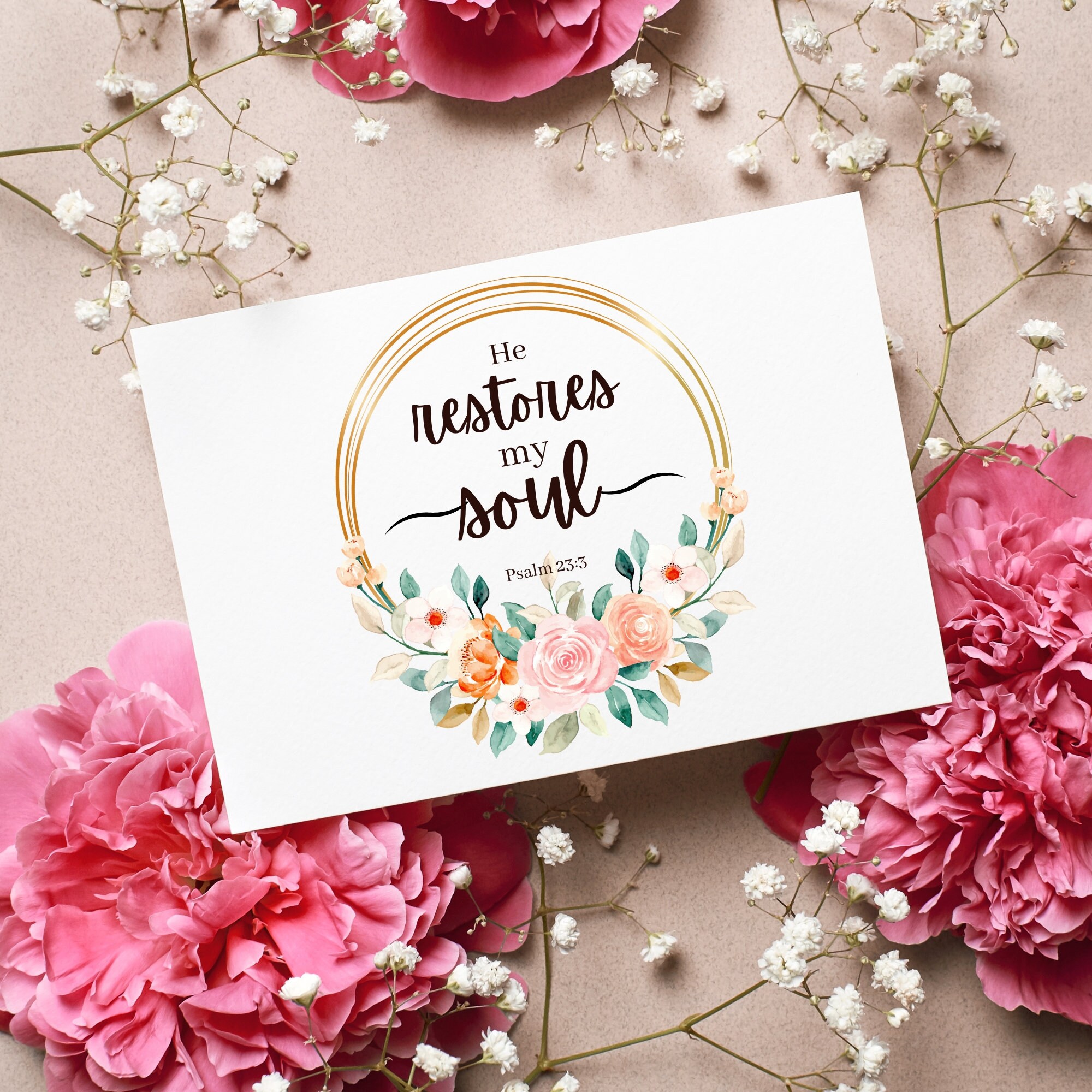 Set of 5 Printable Scripture Greeting Cards Greeting Cards - Etsy