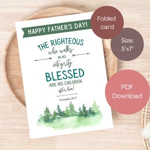 Scripture Father's Day Cards, Printable Father's Day Cards, Christian ...