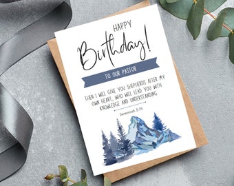 Printable Birthday Card For Pastor: Scripture Bible Verse (PDF Download)
