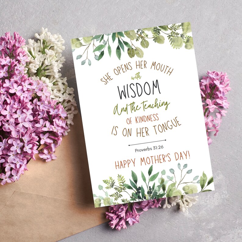 Scripture Mothers Day Cards, Printable Mother's Day Cards, Christian ...