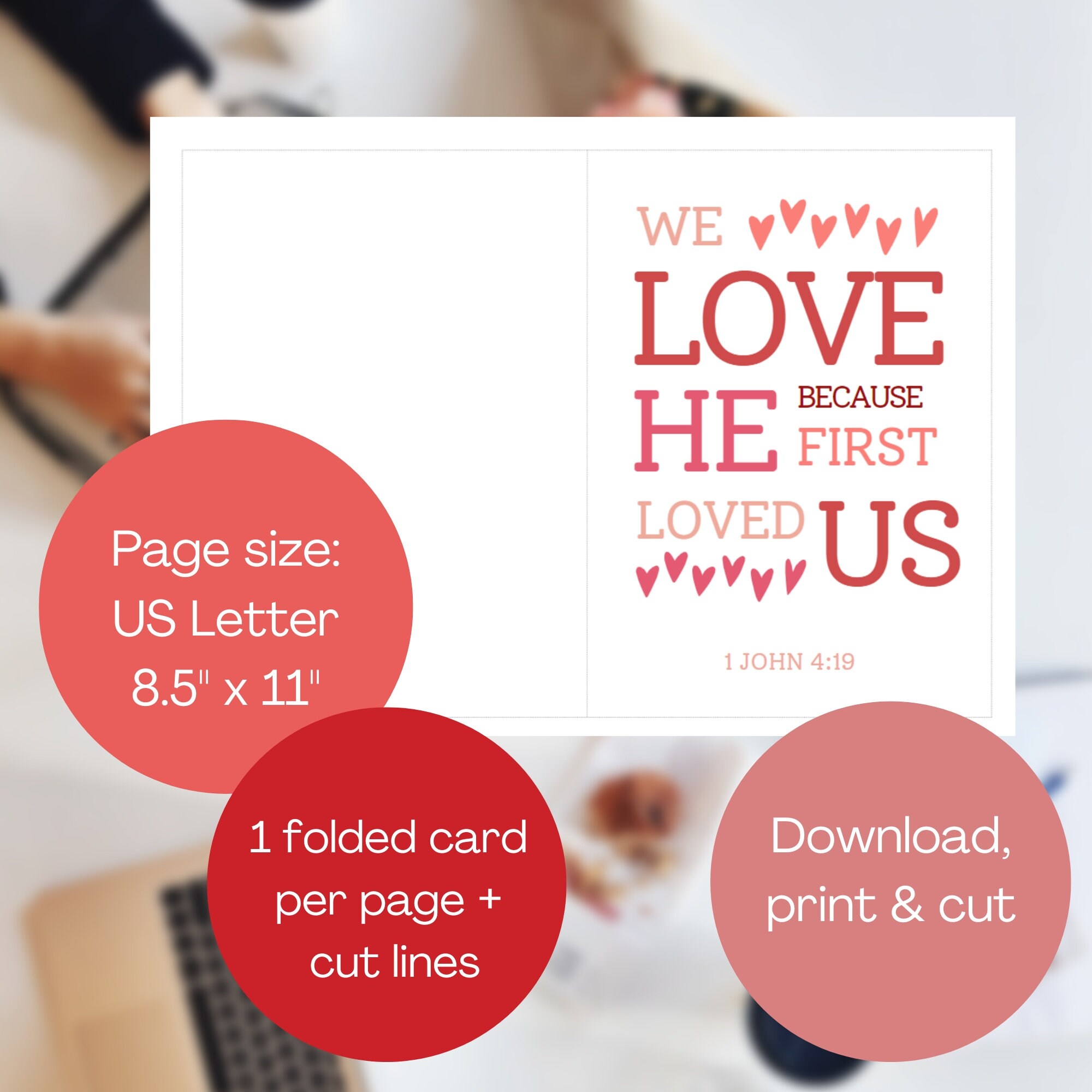 Scripture Valentine Cards: Christian Bible Verse Printables (digital ...