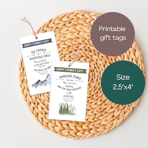 Scripture Father's Day Gift Tags, Printable Father's Day Gift Tags ...