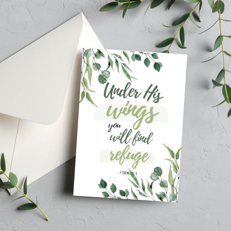 Set of 4 Printable Scripture Greeting Cards Happy Birthday - Etsy