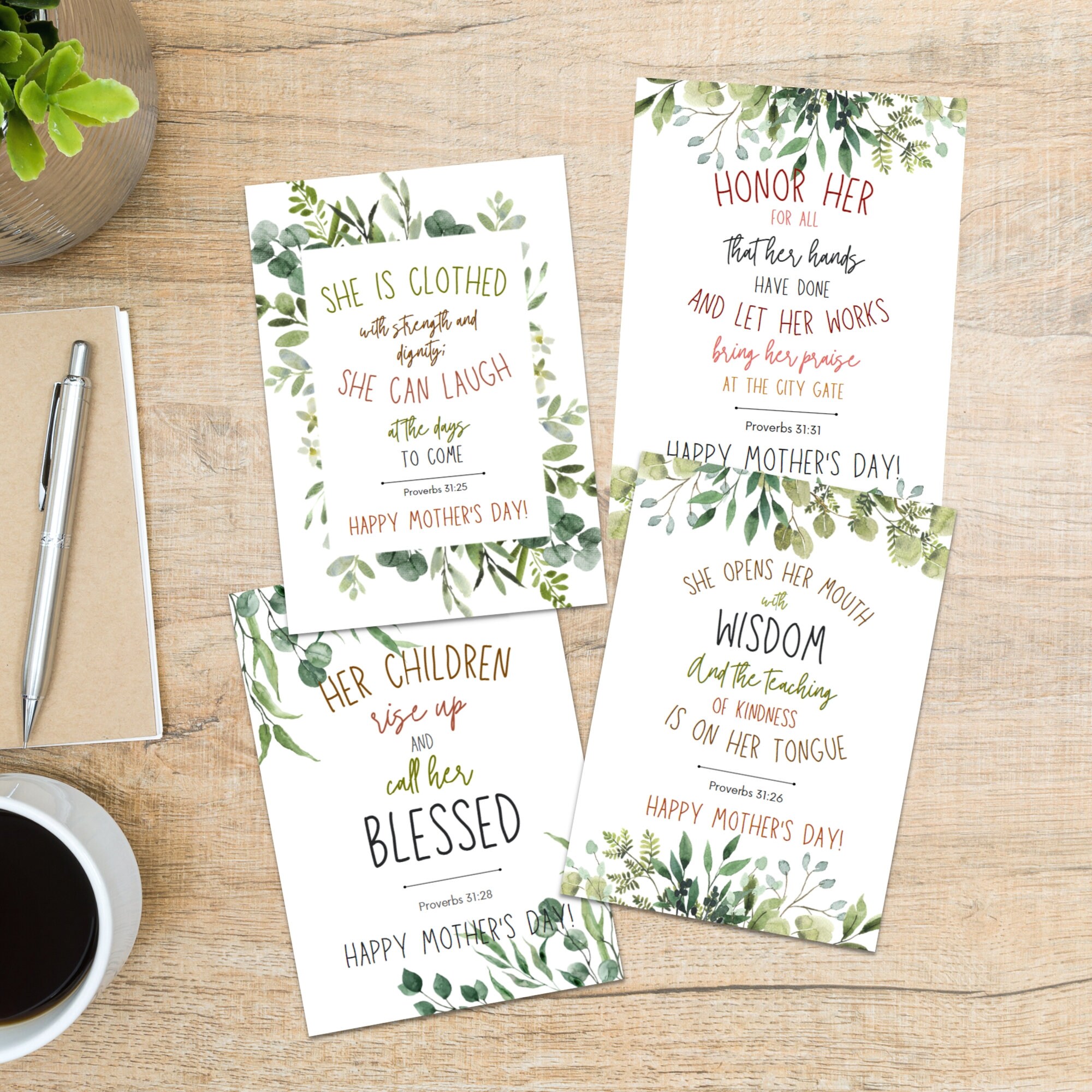 Scripture Mothers Day Cards, Printable Mother's Day Cards, Christian Cards, Bible Verse Mothers ...