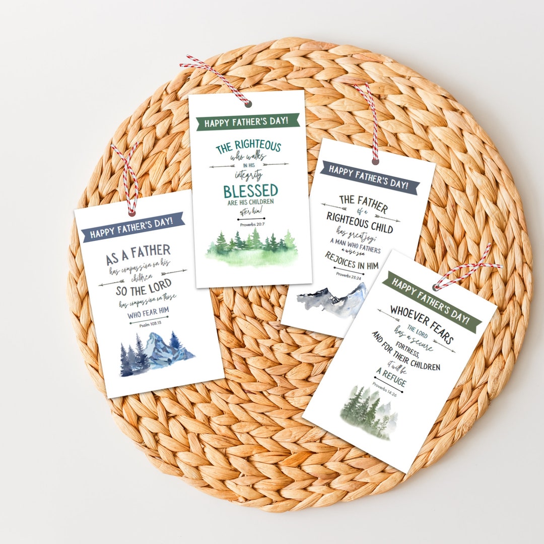 Father's Day Gift Tags, Printable Christian Father's Day Gift Tags ...