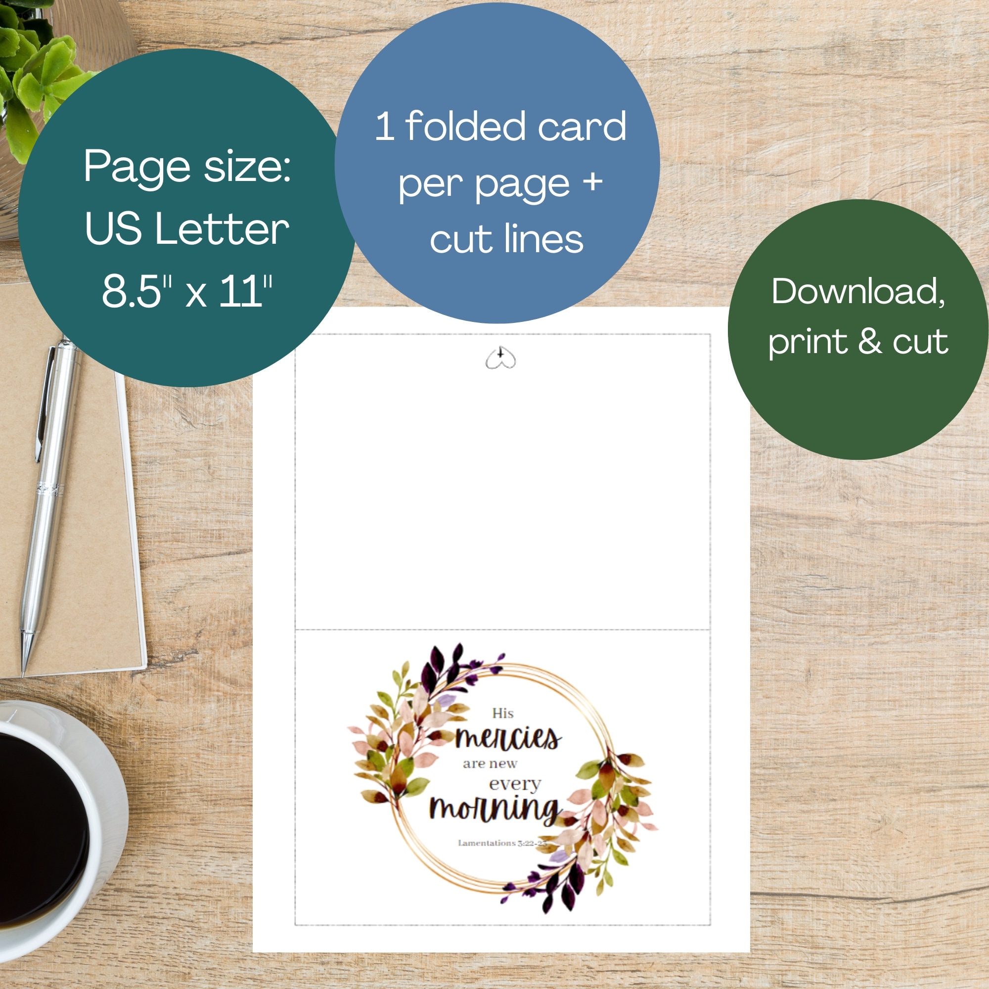Set of 5 Printable Scripture Greeting Cards Greeting Cards - Etsy