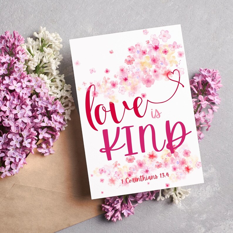 Set of 4 Scripture Valentine Cards, Printable Valentine Cards ...