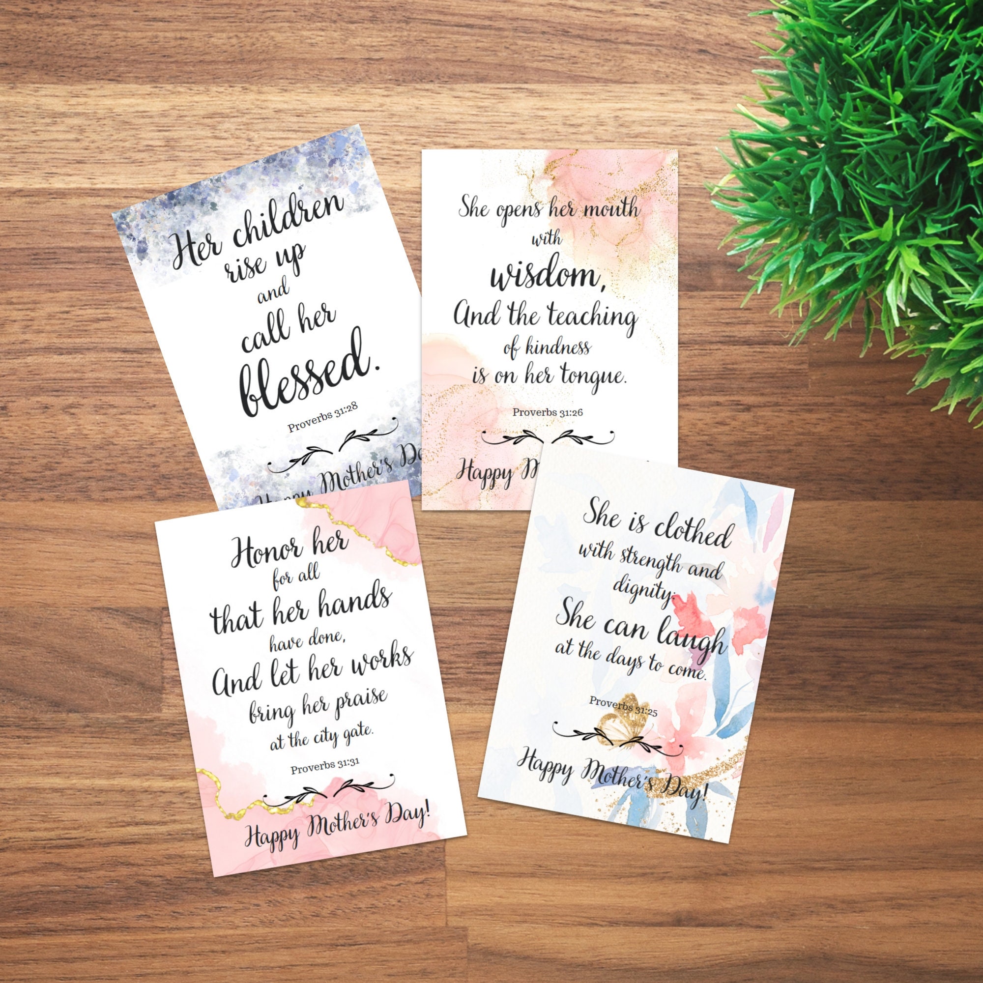 Scripture Mothers Day Cards Printable Mother's Day Cards - Etsy