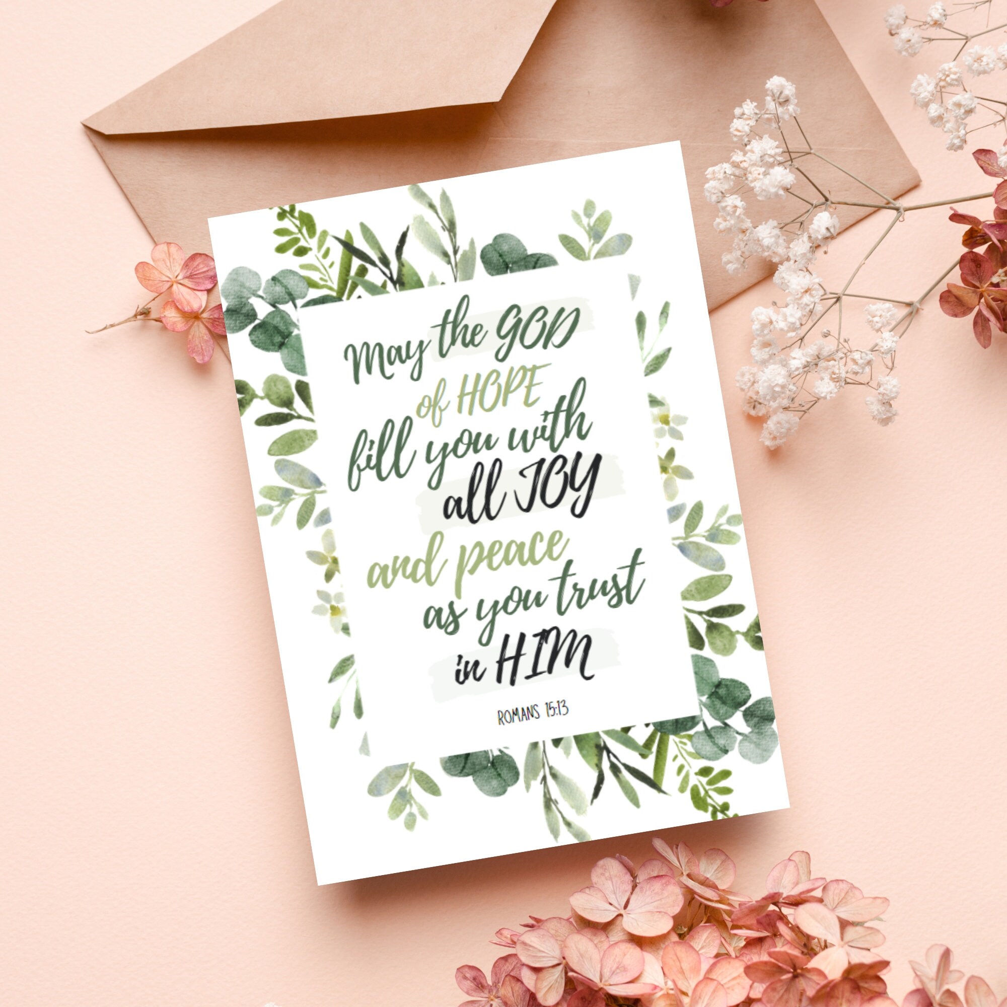 Set of 4 Printable Scripture Greeting Cards Happy Birthday - Etsy