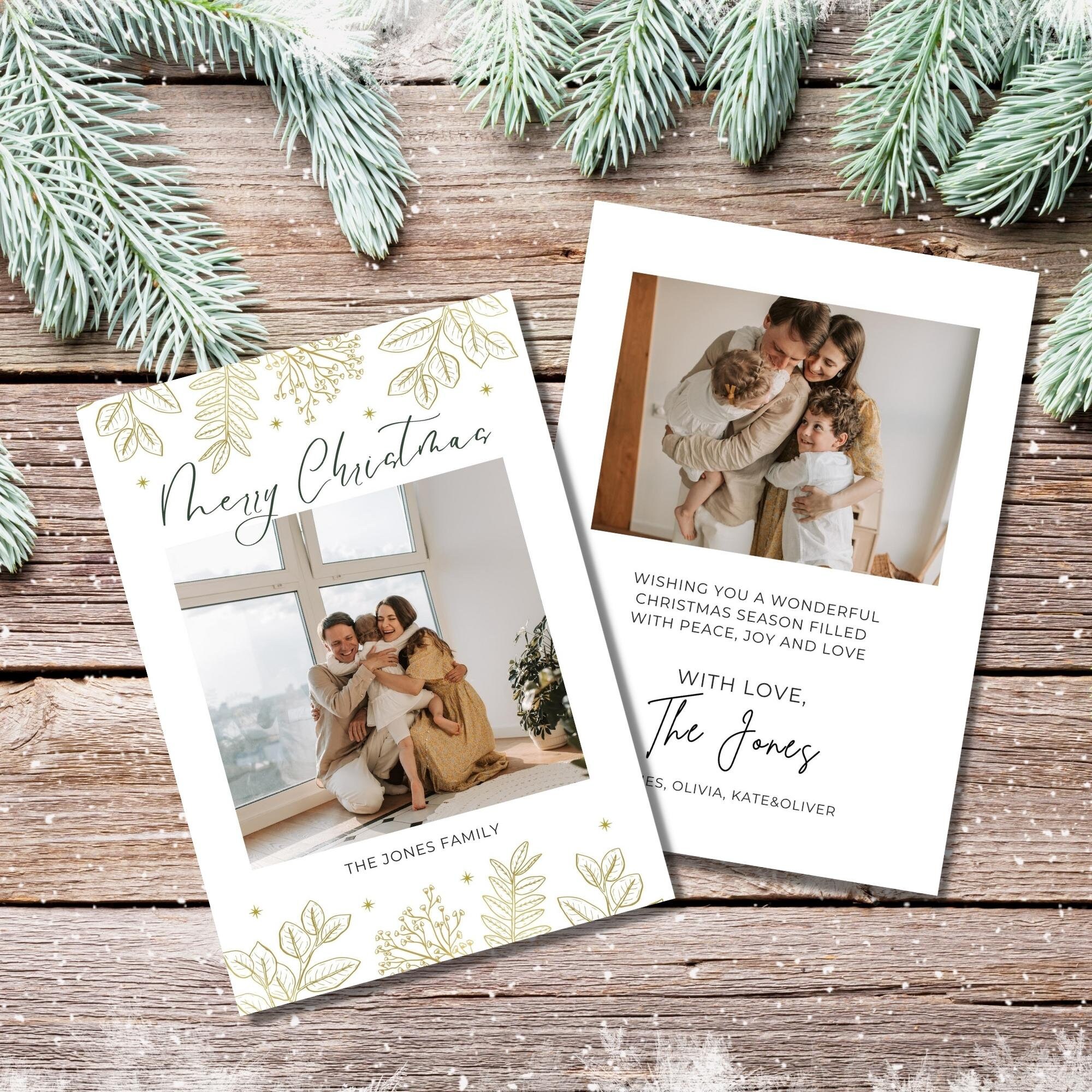 Christian Christmas Card Template With Photo, Religious Christmas Card ...