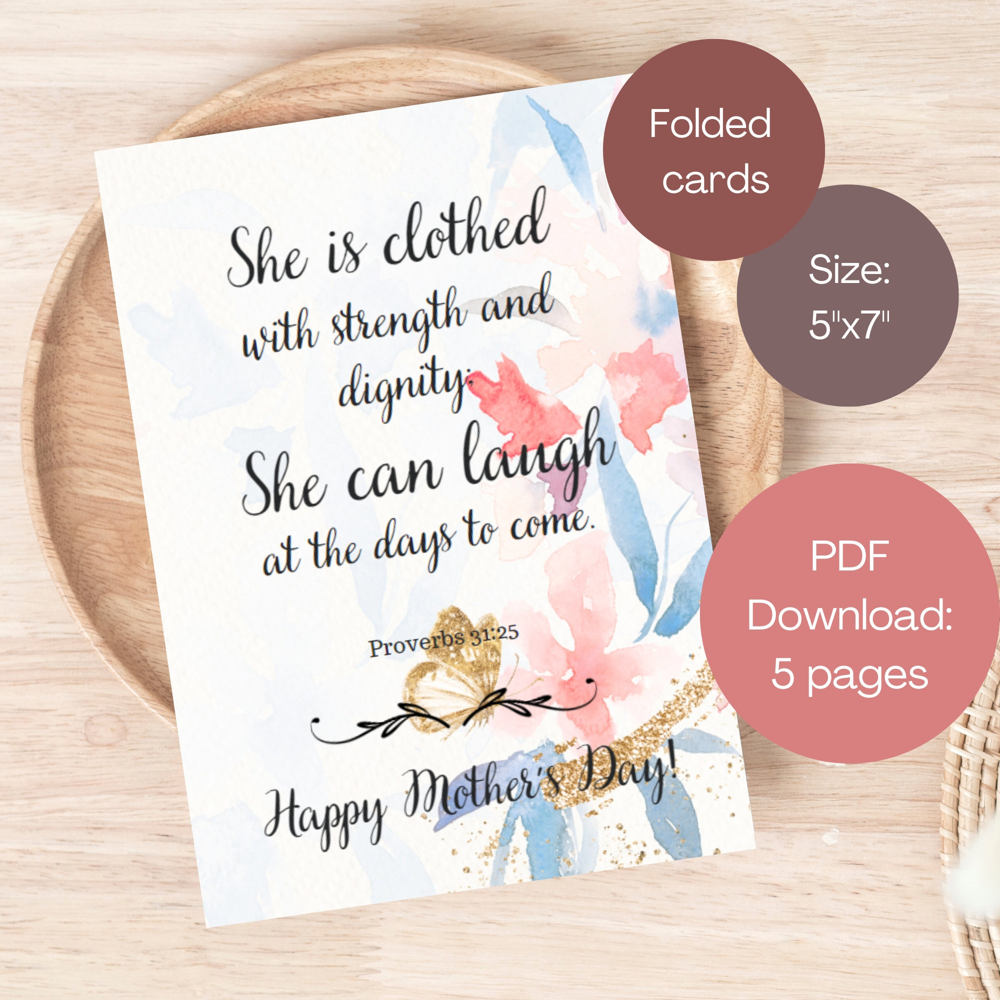 Scripture Mothers Day Cards Printable Mother's Day Cards - Etsy