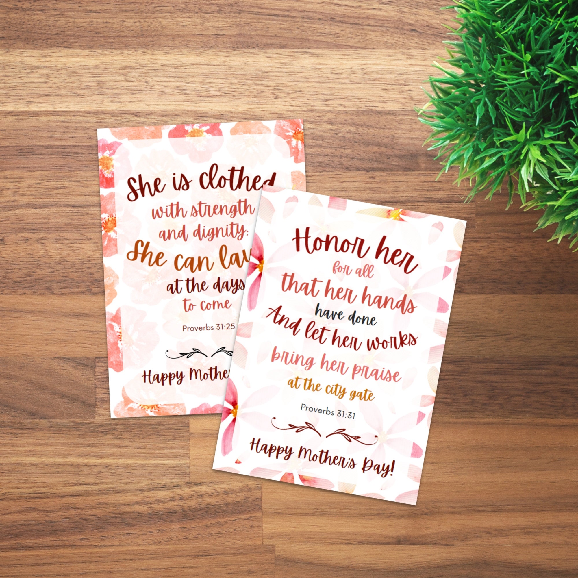 Scripture Mothers Day Cards Printable Mother's Day Cards - Etsy