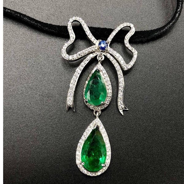 Emerald Pendant Etsy
