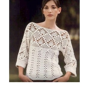 Patroon gehaakte top met kant: zomertrui pdf (Engels)