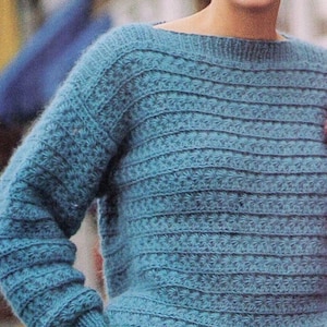 Modèle de pull en dentelle au crochet pour femme (PDF)