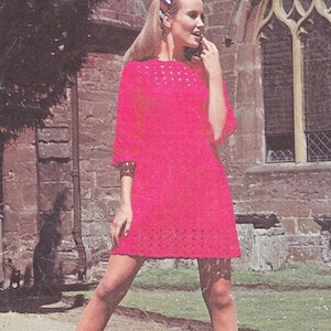 Dress pdf crochet pattern, women dress crochet, easy dress crochet patterns instant download vintage pattern