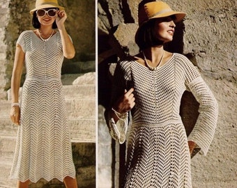 Crochet pattern dress, crochet long dress, lace dress crochet patterns pdf
