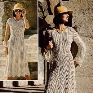 Crochet pattern dress, crochet long dress, lace dress crochet patterns pdf