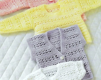 Baby cardigan crochet pattern , baby top crochet , sweater baby crochet pattern pdf