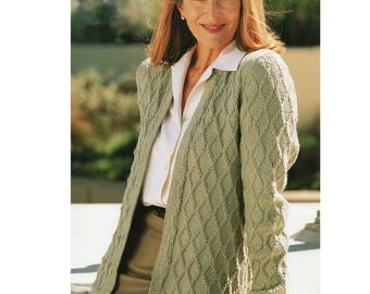 Womens Summer Cardigan Knitting Pattern: DK Jacket (PDF Download)